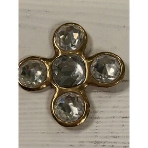 Yves Saint Laurent YSL Robert Goossens Gold Plated Glass Pendant France Gripoix